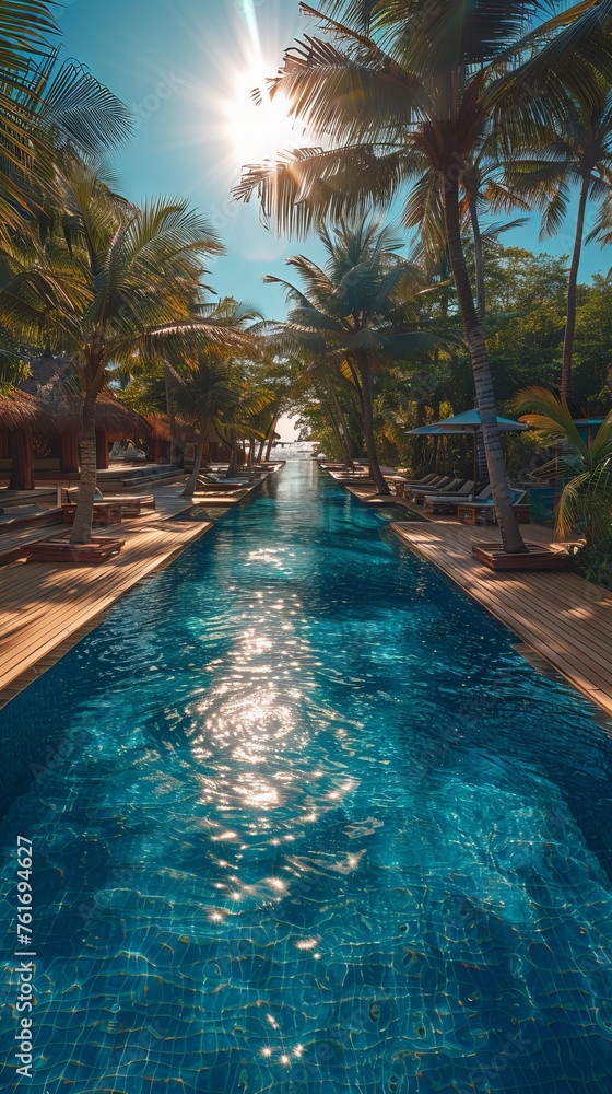 Obraz premium pool in tropical resort