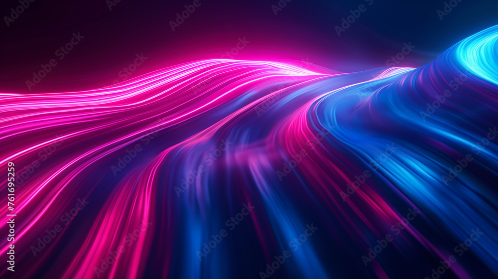 A colorful, abstract image of a wave with purple and blue colors A colorful, abstract image of a wave with purple and blue colors