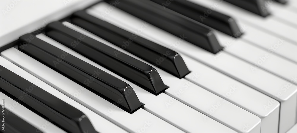 Close up monochrome image of black and white piano keyboard for music enthusiasts Close up monochrome image of black and white piano keyboard for music enthusiasts