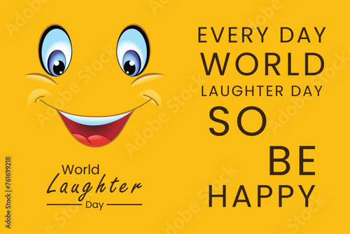world laughter day with smile face eps file