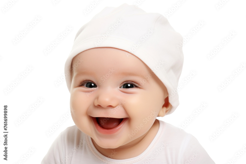 Portrait studio of young adorable baby with happy smile isolated on transparent background. Portrait studio of young adorable baby with happy smile isolated on transparent background.