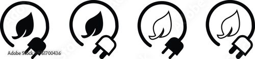 Alternative energy sources vector linear icons set, Ecology renewable energy outline symbols pack .collection of alternative energy saving icons isolated contour Solar power on transparent background.