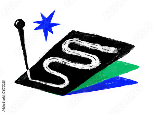 hockey stick and puck