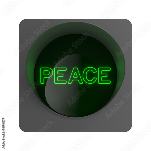 Green traffic light on whit...