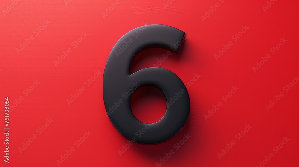 number six 3d black. number six 3d black.