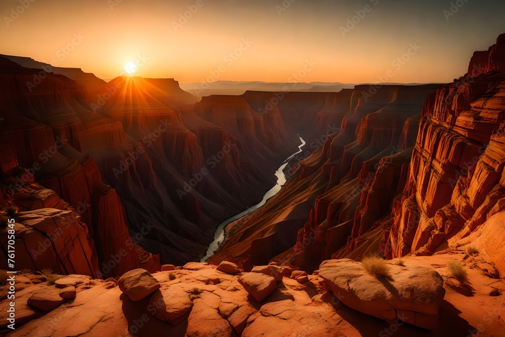 grand canyon sunrise - obrazy, fototapety, plakaty 