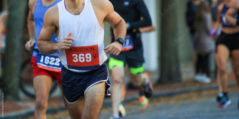 Runners running during a marathon