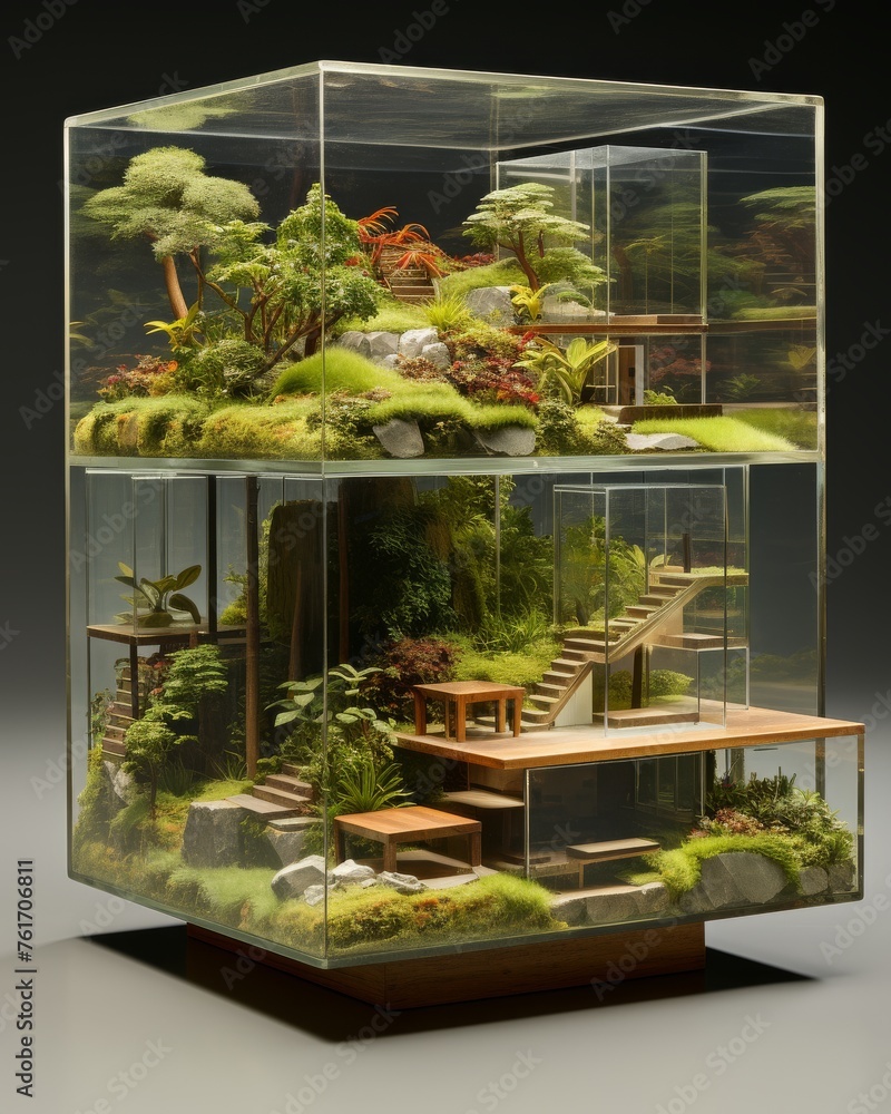 Abundant Plant and Tree Collection in Glass Case Abundant Plant and Tree Collection in Glass Case