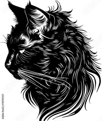 SVG Cat Vector Illustration Decorative Design	