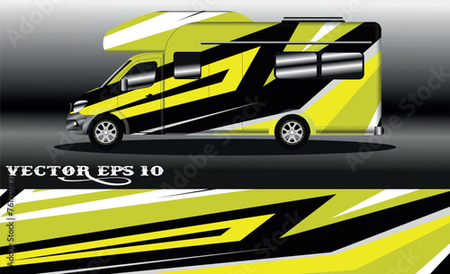 Van wrap design. Wrap  sticker and decal design for company