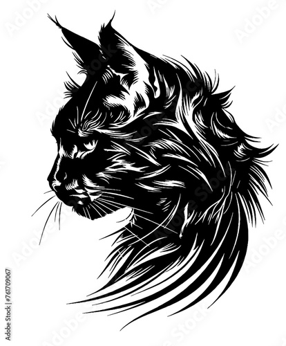 SVG Cat Vector Illustration Decorative Design	