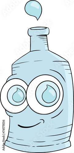 Funny water bottle with big eyes