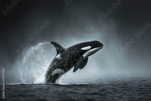 Majestic Orca Leaping