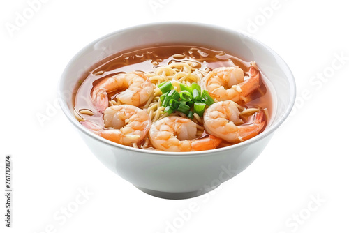 Noodle soup with some shrimps