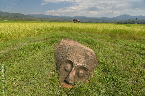 Tantaduo megalithic site in Indonesia's Behoa Valley, Palu, Central Sulawesi.