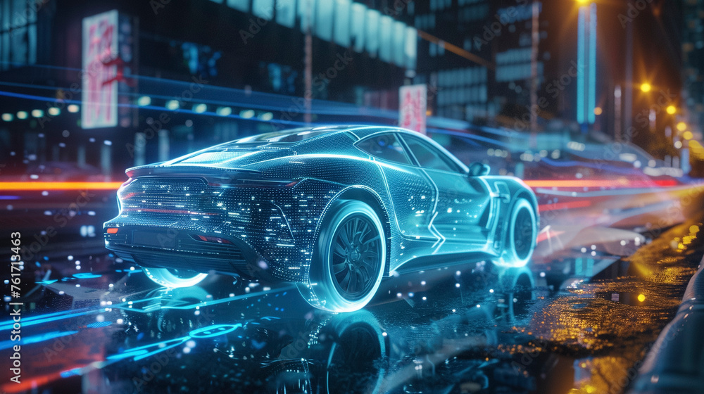 Futuristic Holographic Sports Car Concept Futuristic Holographic Sports Car Concept
