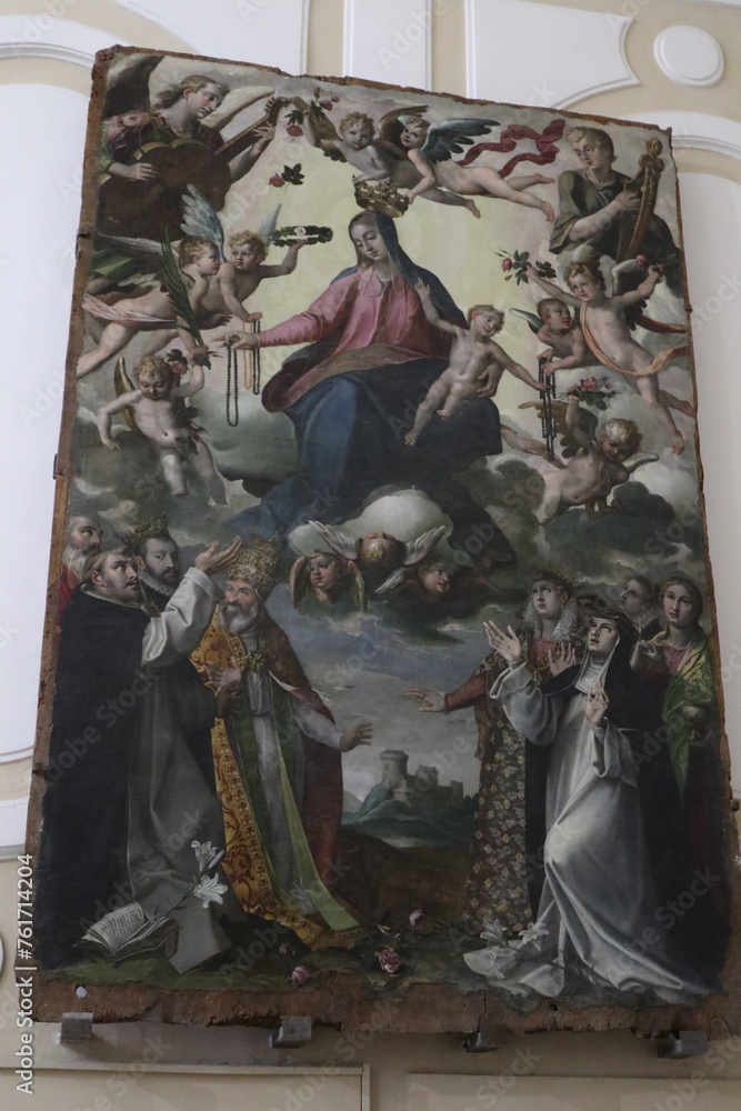 Benevento - Dipinto della Madonna del Rosario nella Chiesa di San Domenico