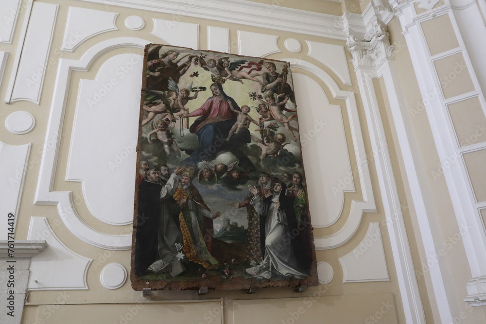 Benevento - Quadro della Madonna del Rosario nella Chiesa di San Domenico
