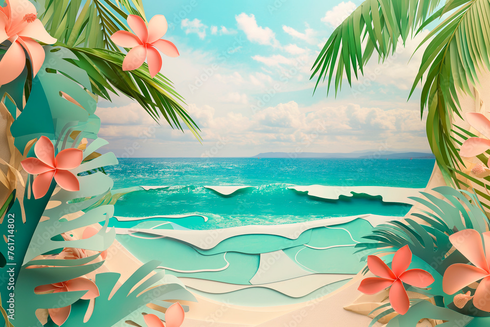 Fototapeta premium collage design for your summer beach holiday