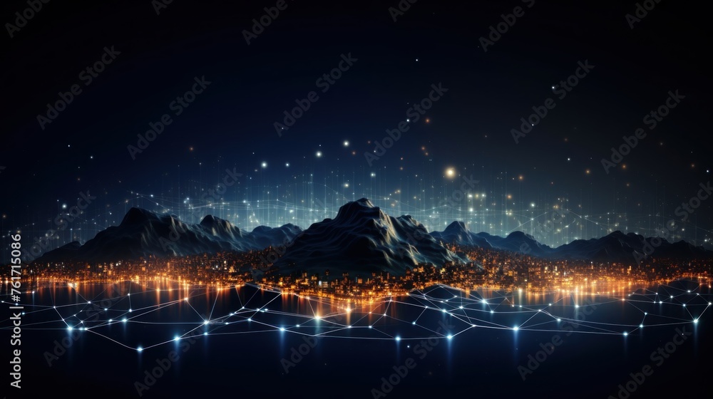 Futuristic abstract background with technology particles in a state of flux, symbolizing the ever changing landscape of technological evolution Futuristic abstract background with technology particles in a state of flux, symbolizing the ever changing landscape of technological evolution