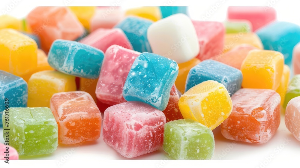 Indulge in a burst of flavors with our image of assorted pellet chewing gums isolated on white. Taste the rainbow Indulge in a burst of flavors with our image of assorted pellet chewing gums isolated on white. Taste the rainbow
