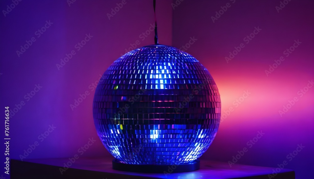 Fototapeta premium Brillance éclatante de la boule à facette indigo