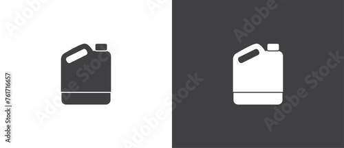 Flat Oil canister icon, gasoline icon vector illustration. Simple flat icon of jerrycan vector, Gasoline, Petrol signs. Car petrol symbol. Transportation vector icon illustration.