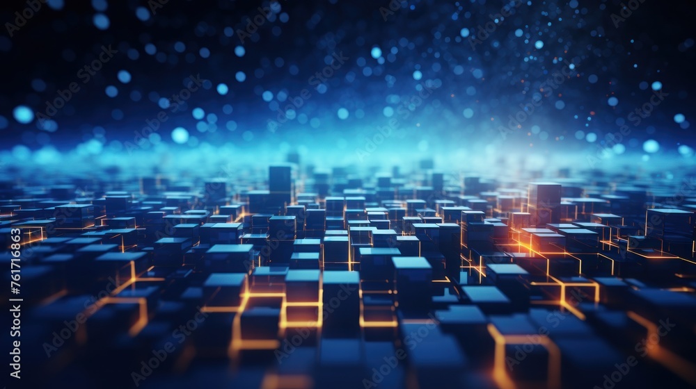 Futuristic abstract background with technology particles in a state of flux, symbolizing the ever changing landscape of technological evolution Futuristic abstract background with technology particles in a state of flux, symbolizing the ever changing landscape of technological evolution