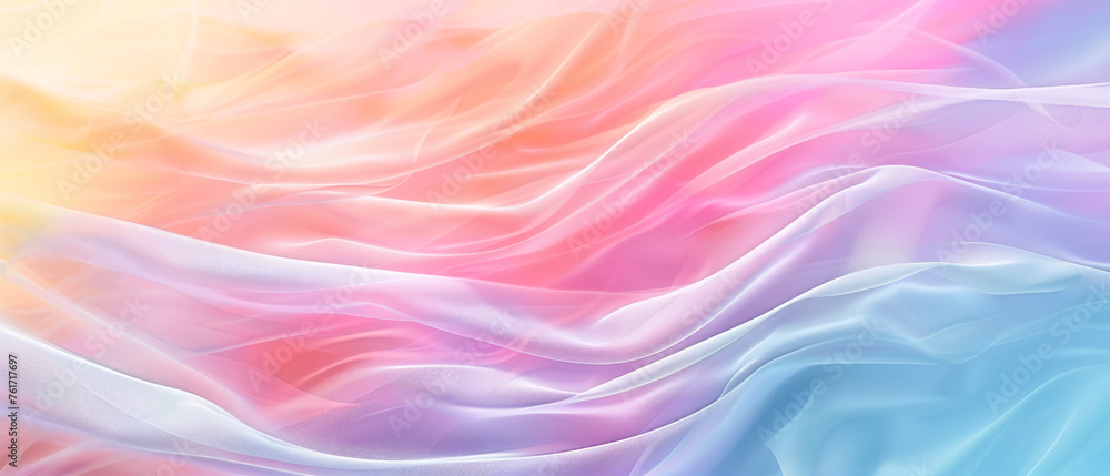 Abstract Colorful Wave Texture Design: A Bright, Energetic Illustration of Flowing Lines and Swirls in Rainbow Colors