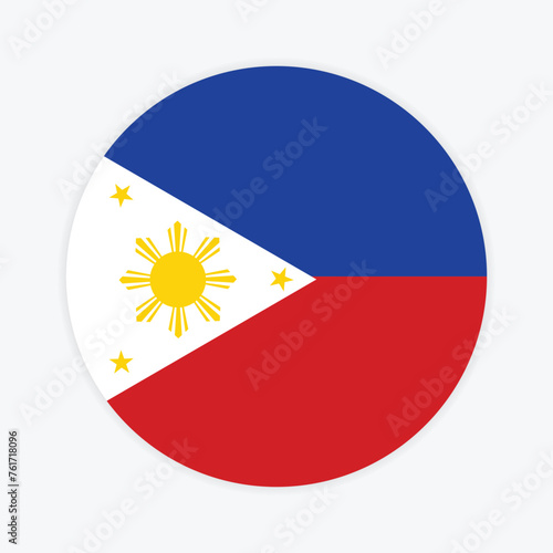 Free Download Philippines national flag vector icon design. Philippines circle flag. Round of Philippines flag.
 - GFXLoad