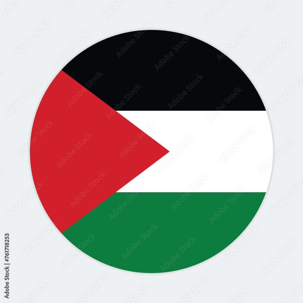 Palestine national flag vector icon design. Palestine circle flag. Round of Palestine flag.
Palestine national flag vector icon design. Palestine circle flag. Round of Palestine flag.
