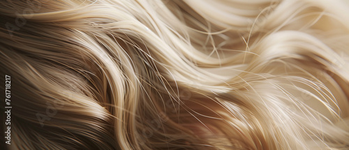 Golden Waves of woman hair with Flowing Texture