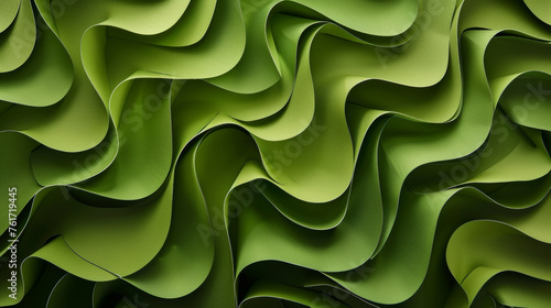 Green background paper art wallpaper.