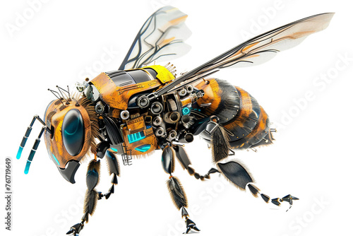 Robotic yellow and blue bee © rzrstudio