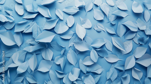 Blue background paper art wallpaper. © paulmalaianu