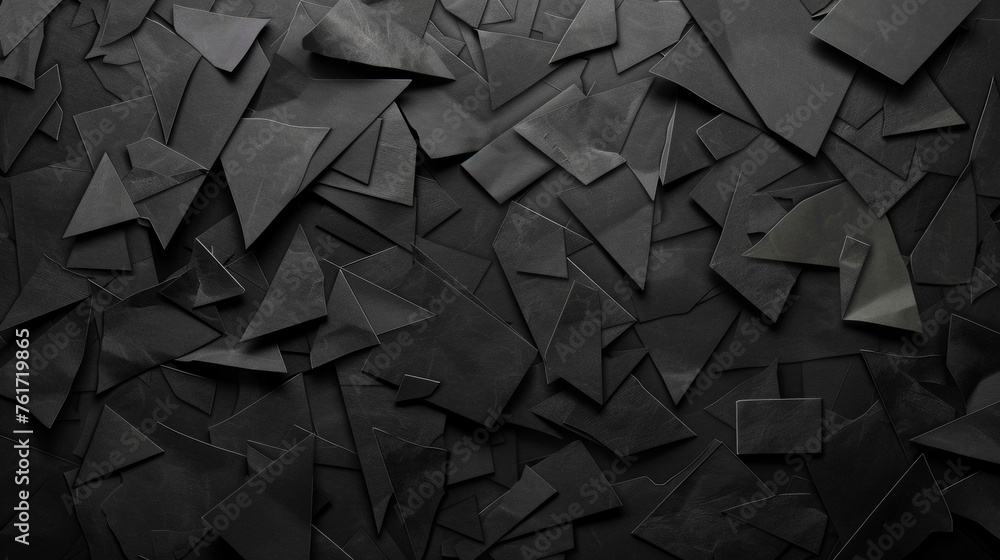 Fototapeta premium Black background paper art wallpaper.