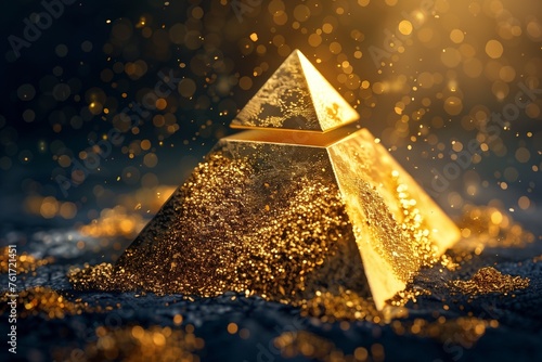 Golden Pyramid and Starry Dust