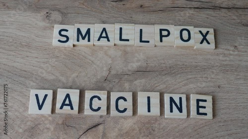 Smallpox Vaccination concept. An infectious disease caused by variola virus often called smallpox virus. photo