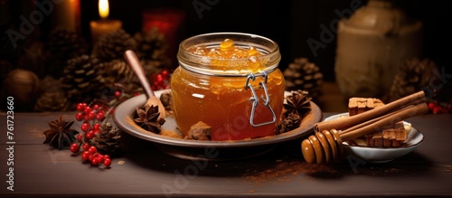 Festive combination of cinnamon and honey