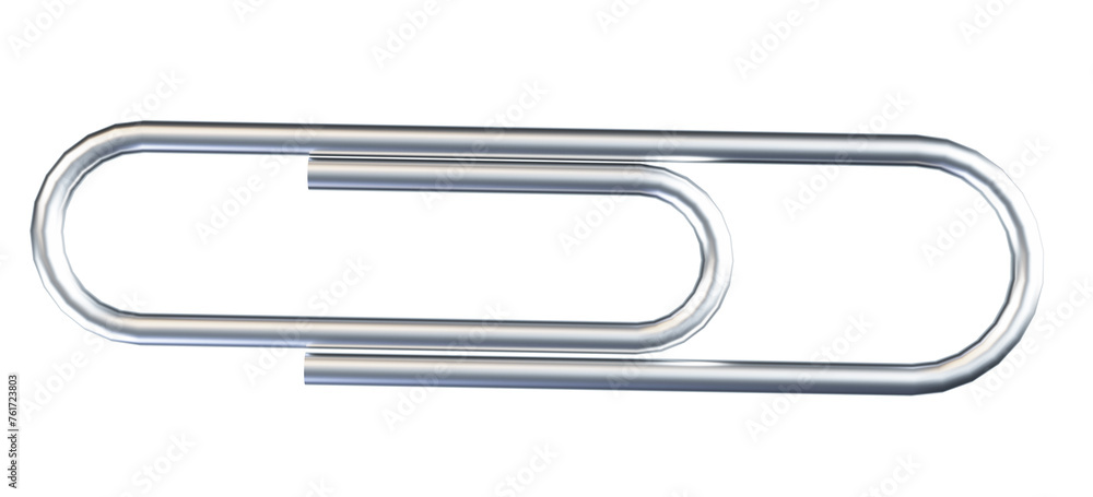 Paper clip. 3d render icon. Cartoon minimal style. Paper clip. 3d render icon. Cartoon minimal style.