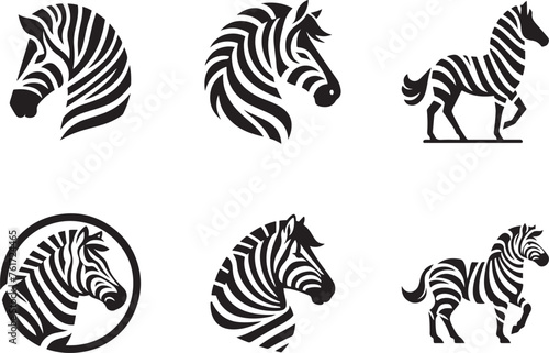 Striking Zebra Icon Vector High-Quality Art for Versatile Use