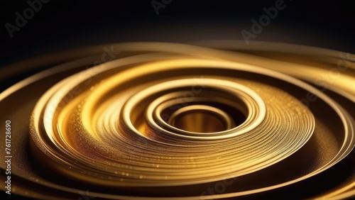 a swirl of gold dust on a black background
