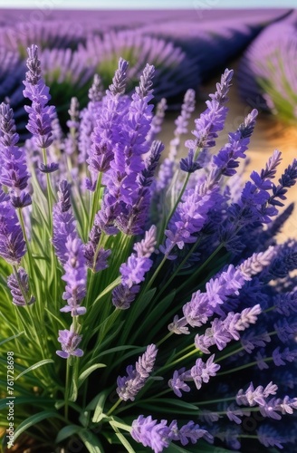 a large bush of flowering lavender