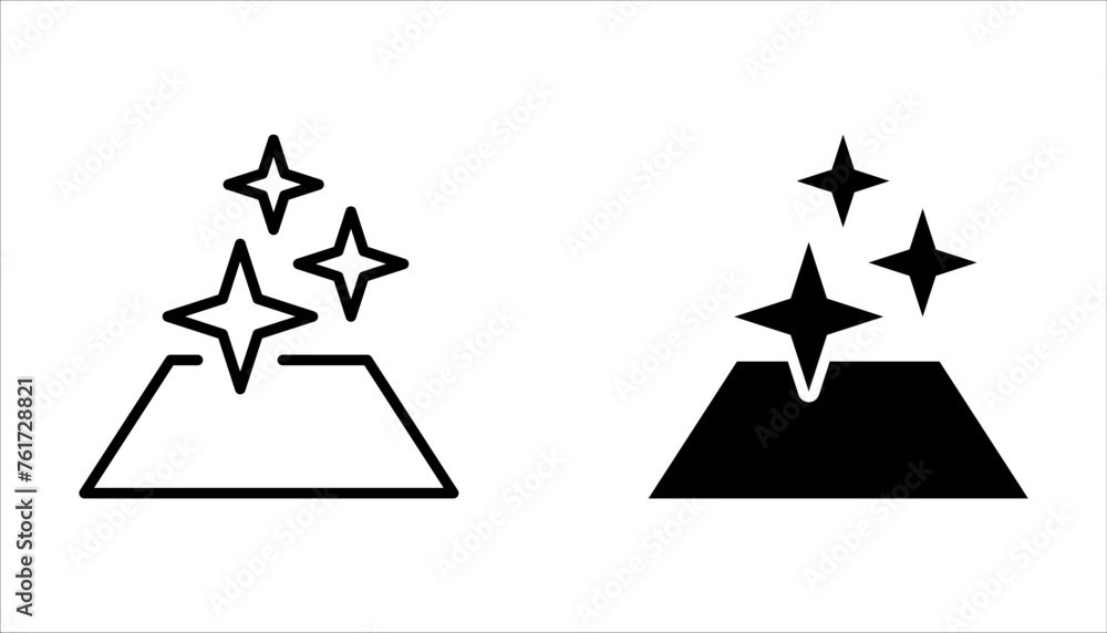 clean surface icon set, easy cleaning, thin line symbol on white background clean surface icon set, easy cleaning, thin line symbol on white background