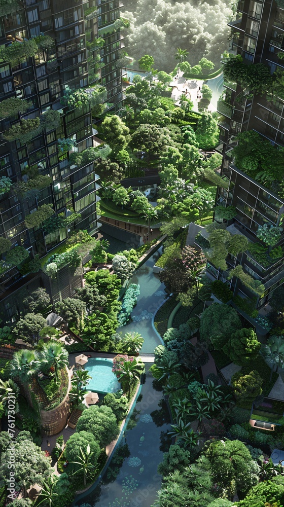 Naklejka premium Urban Green Spaces Architectural Designs for the Future City