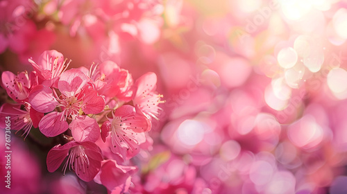 Blurred background of elegant, bright pink in soft focus