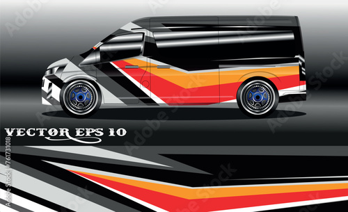 Van wrap design. Wrap, sticker and decal design for company