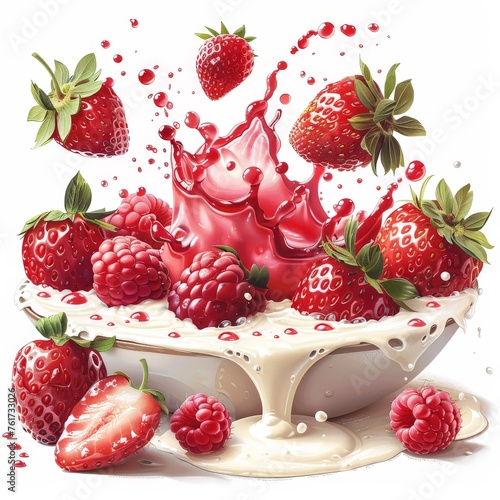 Delicious strawberries and ...