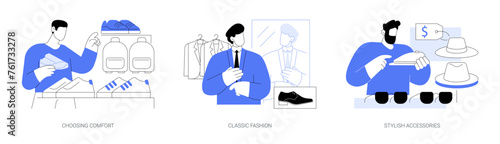 Style and fashion isolated cartoon vector illustrations se