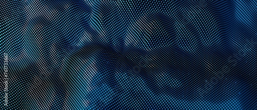 Fototapeta Naklejka Na Ścianę i Meble -  Abstract futuristic - technology with polygonal shapes on dark blue background. Design digital technology concept. 3d illustration.